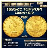 1893-cc Gold Liberty Eagle TOP POP! $10 ms62 SEGS