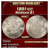 1891-cc Morgan Dollar $1 ms65+ SEGS