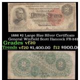 1886 $2 Large Size Silver Certificate General Winf