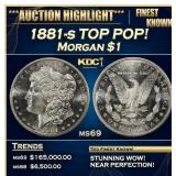 1881-s Morgan Dollar TOP POP! $1 ms69 SEGS