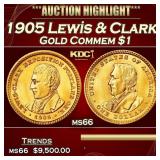 1905 Lewis & Clark Gold Commem Dollar 1 ms66 SEGS