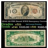1934A $10 FRN Hawaii WWII Emergency Currency Grade