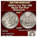 1900-o/cc Top 100 Morgan Dollar Near Top Pop $1 ms