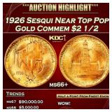 1926 Sesqui Gold Commem Near Top Pop! $2 1/2 ms66+