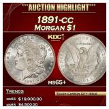 1891-cc Morgan Dollar $1 ms65+ SEGS