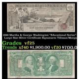1896 $1 large size Silver Certificate Martha & Geo