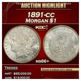 1891-cc Morgan Dollar $1 ms66+ SEGS
