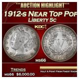 1912-s Liberty Nickel Near Top Pop 5c ms66 SEGS