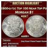 1900-o/cc Top 100 Morgan Dollar Near Top Pop $1 ms