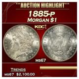 1885-p Morgan Dollar $1 ms67 SEGS