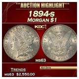 1894-s Morgan Dollar $1 ms63 USCG