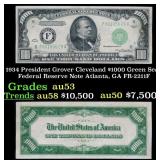 1934 $1000 Green Seal Federal Reserve Note Preside