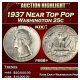 1937 Proof Washington Quarter Near Top Pop 25c pr6
