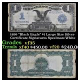 1899 $1 large size Silver Certificate "Black Eagle