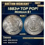 1883-p Morgan Dollar TOP POP! $1 ms68+ SEGS