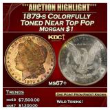 1879-s Morgan Dollar Colorfully Toned Near Top Pop