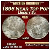 1896 Liberty Nickel Near Top Pop 5c ms66 SEGS