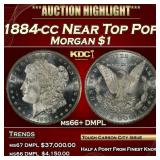 1884-cc Morgan Dollar Near Top Pop $1 ms66+ DMPL S