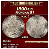 1890-cc Morgan Dollar $1 ms65+ SEGS