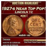 1927-s Lincoln Cent Near Top Pop! 1c ms64+ rd SEGS