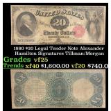 1880 $20 Legal Tender Note Alexander Hamilton Grad