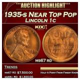 1935-s Lincoln Cent Near Top Pop 1c ms67 rd SEGS