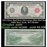 1914 $10 Large Size Red Seal FRN Rare Red Seal New