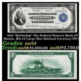 1918 $2 Large Size National Currency "Battleship"