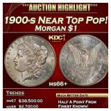 1900-s Morgan Dollar Near Top Pop! $1 ms66+ SEGS