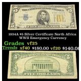1934A $5 Silver Certificate North Africa WWII Emer