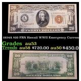1934A $20 FRN Hawaii WWII Emergency Currency Grade
