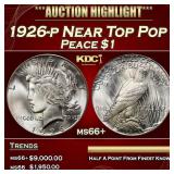 1926-p Peace Dollar Near Top Pop $1 ms66+ SEGS