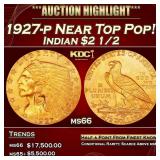 1927-p Gold Indian Quarter Eagle Near Top Pop! $2