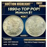 1890-o Morgan Dollar TOP POP! $1 Grades ms66+