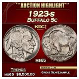 1923-s Buffalo Nickel 5c ms65 SEGS