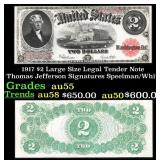 1917 $2 Large Size Legal Tender Note Thomas Jeffer