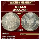 1884-s Morgan Dollar $1 ms62 USCG