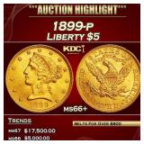 1899-p Gold Liberty Half Eagle $5 ms66+ SEGS