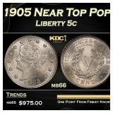 1905 Liberty Nickel Near Top Pop 5c ms66 SEGS