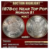 1878-cc Morgan Dollar Near Top Pop! $1 ms66+ SEGS