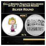 Sally Brown Peanuts Colorized Style - 1 oz Silver