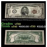 1934A $5 FRN Hawaii WWII Emergency Currency Key To