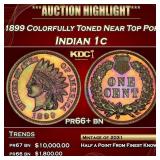 1899 Proof Indian Cent Colorfully Toned Near Top P