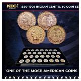 1880-1909 Indian Cent 1c 30 Coin Collectors Set