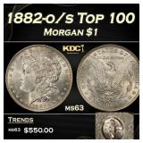 1882-o/s Morgan Dollar Top 100 $1 Grades ms63