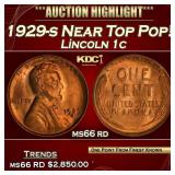 1929-s Lincoln Cent Near Top Pop! 1c ms66 rd SEGS