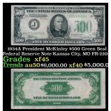 1934A $500 Green Seal Federal Reserve Note Preside