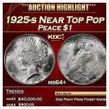 1925-s Peace Dollar Near Top Pop $1 ms64+ SEGS