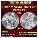 1927-p Peace Dollar Near Top Pop $1 ms65+ SEGS