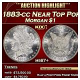 1883-cc Morgan Dollar Near Top Pop $1 ms67+ SEGS
